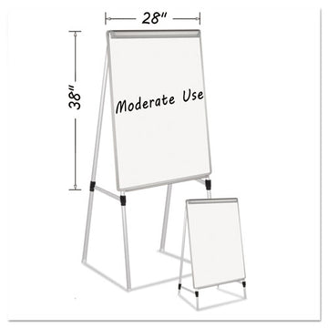 MasterVision® Silver Easy Clean Dry Erase Quad-pod Presentation Easel, 45" To 79", Silver freeshipping - TVN Wholesale